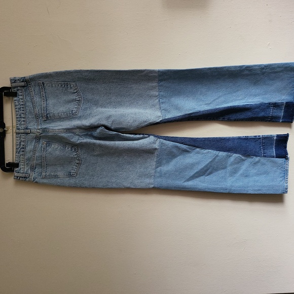 Zara Patchwork flare jeans sz-12 nwt - Picture 3 of 6